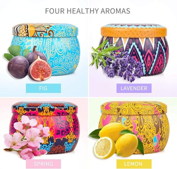 Aromatherapy Candles Natural Essential Oils Romantic Moments in the Fragrance - Image 2