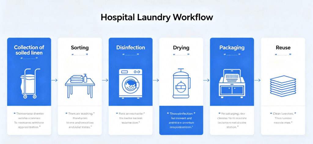 hospital laundry disinfection process